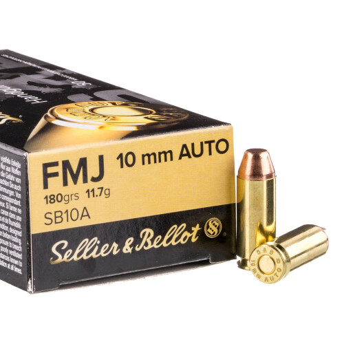 1000 Rounds of 10mm Ammo by Sellier & Bellot - 180gr FMJ 1000 Rounds of 10mm Ammo by Sellier & Bellot - 180gr FMJ