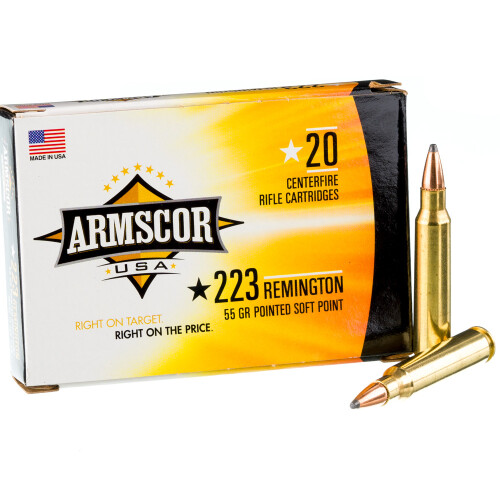 1000 Rounds of .223 Rem Ammo by Armscor USA - 55gr PSP 1000 Rounds of .223 Rem Ammo by Armscor USA - 55gr PSP