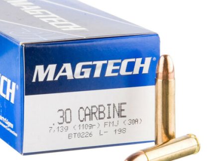 1000 Rounds of .30 Carbine Ammo by Magtech - 110gr FMJ