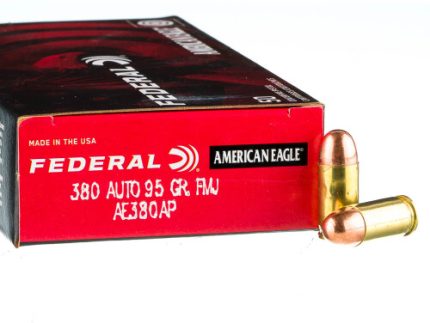 1000 Rounds of .380 ACP Ammo by Federal - 95gr FMJ