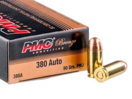 1000 Rounds of .380 ACP Ammo by PMC - 90gr FMJ