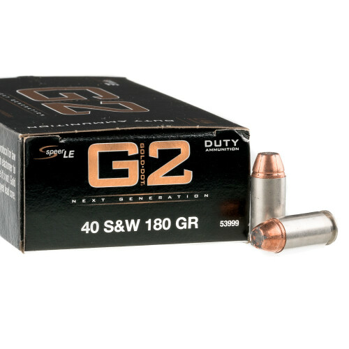 1000 Rounds of .40 S&W Ammo by Speer LE Gold Dot G2 - 180gr JHP 1000 Rounds of .40 S&W Ammo by Speer LE Gold Dot G2 - 180gr JHP