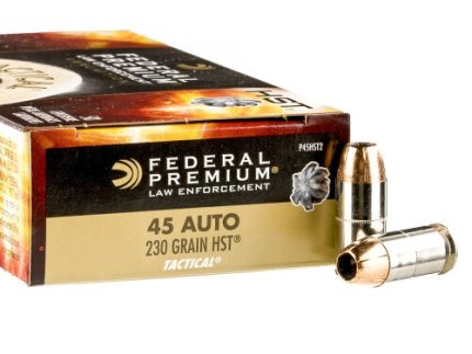 1000 Rounds of .45 ACP Ammo by Federal - 230gr JHP HST LE