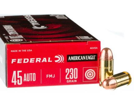 1000 Rounds of .45 ACP Ammo by Federal American Eagle - 230gr FMJ