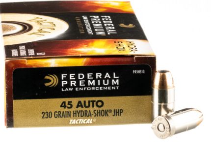 1000 Rounds of .45 ACP Ammo by Federal Hydra-Shok - 230gr JHP