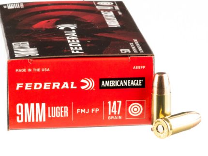 1000 Rounds of 9mm Ammo by Federal - 147gr FMJ