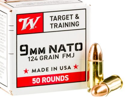 1000 Rounds of 9mm NATO Ammo by Winchester - 124gr FMJ