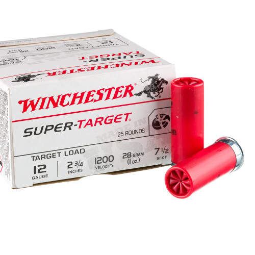 250 Rounds of 12ga Ammo by Winchester Super Target - 1 ounce #7 1/2 shot 250 Rounds of 12ga Ammo by Winchester Super Target - 1 ounce #7 1/2 shot