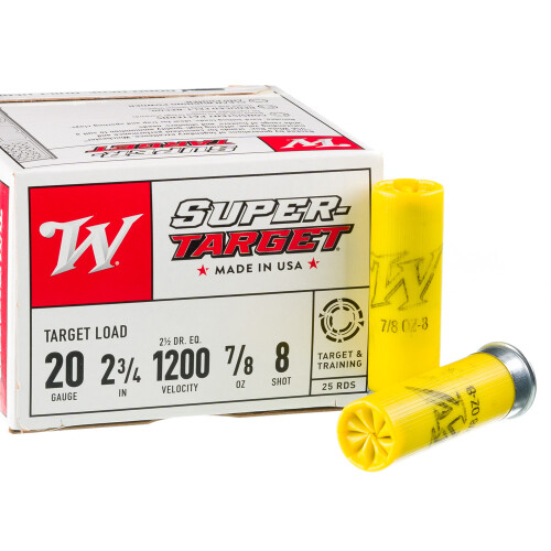 250 Rounds of 20ga - 2-3/4" - Ammo by Winchester - 7/8 ounce - #8 shot 250 Rounds of 20ga - 2-3/4" - Ammo by Winchester - 7/8 ounce - #8 shot