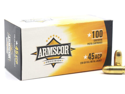 Armscor 45 Acp 230 Gr FMJ Brass Value Pack, Brass - 100 Rds