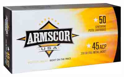 Armscor 45ACP 230gr, FMJ, 50rd/Box