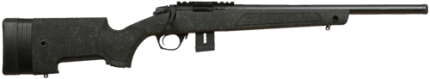 Bergara BMR X Steel 22 LR 10rd,18" Blued Heavy Threaded Barrel, Blued Picatinny Rail Receiver, Adj LOP Green Black Webbing Synthetic Stock