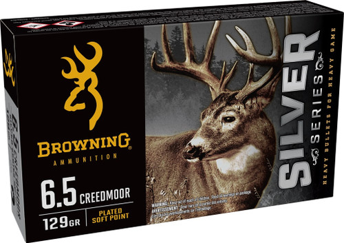 Browning Silver Series 6.5 Creedmoor, 129gr, PSP, 20Bx/10Cs Browning Silver Series 6.5 Creedmoor, 129gr, PSP, 20Bx/10Cs