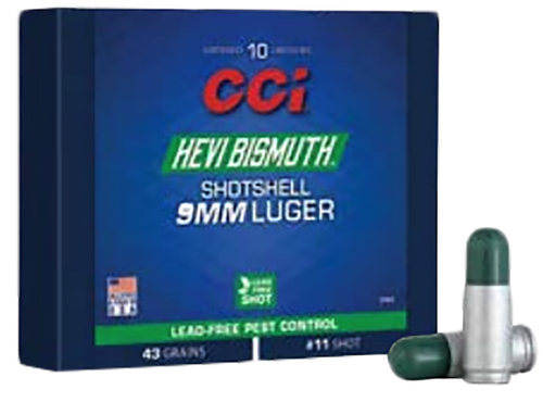CCI Pest Control HEVI-Bismuth 9mm, 53gr, 10rd Box CCI Pest Control HEVI-Bismuth 9mm, 53gr, 10rd Box