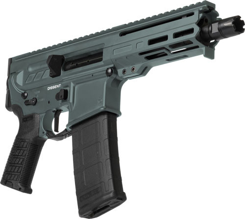 CMMG Dissent 5.56x45mm, 6.5" Barrel, Charcoal Green Cerakote, OEM Grip, Picatinny Buffer Adapter, 30rd CMMG Dissent 5.56x45mm, 6.5" Barrel, Charcoal Green Cerakote, OEM Grip, Picatinny Buffer Adapter, 30rd