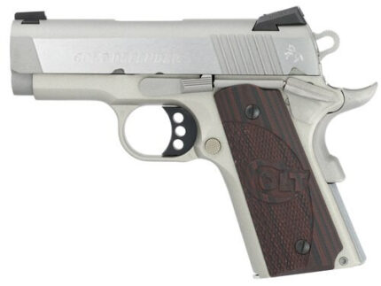 Colt Defender 1911 45 ACP SS, 3" Barrel, Black Cherry G10 Grips, Stainless, 7rd