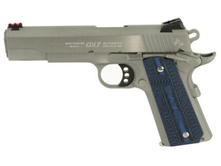 Colt Series 70 Competition SS 45 ACP, 5" Match Barrel, Novak Sights, G-10 Blue Grips, 8rd Mag