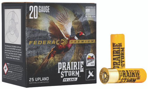 Federal Premium Prairie Storm 20 Ga, 2.75", 1 oz, 4 Shot, 25rd Box Federal Premium Prairie Storm 20 Ga, 2.75", 1 oz, 4 Shot, 25rd Box