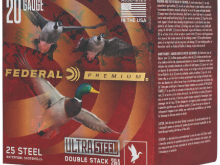 Federal Ultra Steel 20 Ga, 3", 1oz, Double Stack #2/4 Shot, 25rd Box