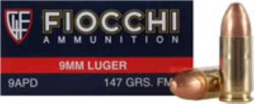 Fiocchi 9mm 147gr, FMJ 50rd Box Fiocchi 9mm 147gr, FMJ 50rd Box