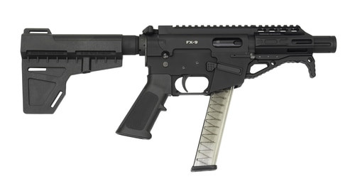 Freedom Ordnance FX9 9mm, 4.5" Barrel, Aluminum Frame, Black, Plastic Grip, Manual Safety, Uses Glock Style Magazines, 31Rd, 1 Magazine Freedom Ordnance FX9 9mm, 4.5" Barrel, Aluminum Frame, Black, Plastic Grip, Manual Safety, Uses Glock Style Magazines, 31Rd, 1 Magazine