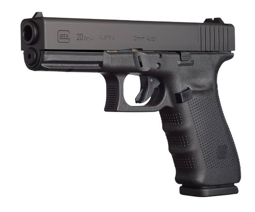 Glock 20 Gen4 USA 10mm, 4.6" Barrel, Fixed Sights, Black, 15rd Glock 20 Gen4 USA 10mm, 4.6" Barrel, Fixed Sights, Black, 15rd