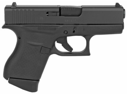 Glock G43 9mm, 3.41" Barrel, Black, Polymer Frame, 6rd