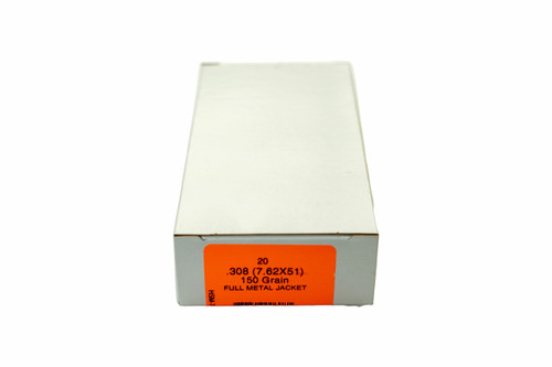 HSM Training 7.62x51mm, 150gr, Full Metal Jacket Boat-Tail, 20rd Box HSM Training 7.62x51mm, 150gr, Full Metal Jacket Boat-Tail, 20rd Box