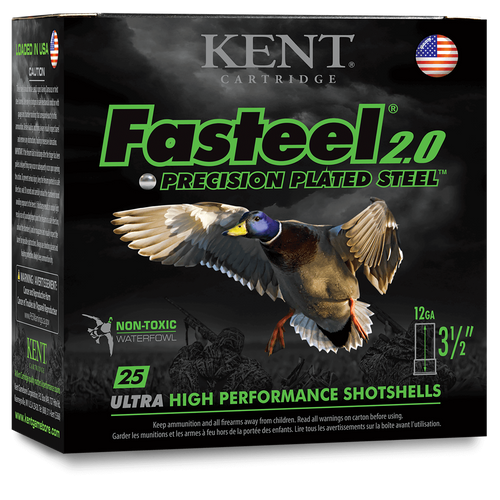 Kent Cartridge Fasteel 2.0 20 Ga, 3", 1 oz, 2x4 Shot, 25rd Box Kent Cartridge Fasteel 2.0 20 Ga, 3", 1 oz, 2x4 Shot, 25rd Box