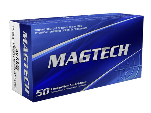 Magtech Sport Shooting .40 SW, 180gr, Full Metal Case, 50rd Box Magtech Sport Shooting .40 SW, 180gr, Full Metal Case, 50rd Box
