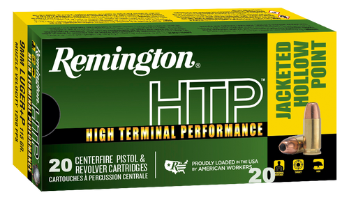 Remington High Terminal 9mm +P, 115gr, JHP, 20Bx/25Cs Remington High Terminal 9mm +P, 115gr, JHP, 20Bx/25Cs