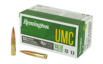 Remington UMC 300 Blackout, 220gr, Open Tip Flat Base, 50rd Box Remington UMC 300 Blackout, 220gr, Open Tip Flat Base, 50rd Box