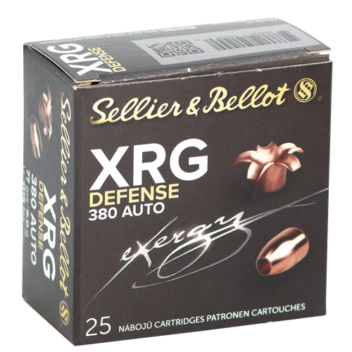 Sellier & Bellot XRG Defense 380 ACP, 77gr, Solid Copper Hollow Point, 25Bx/40Cs Sellier & Bellot XRG Defense 380 ACP, 77gr, Solid Copper Hollow Point, 25Bx/40Cs