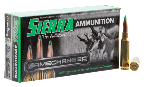 Sierra Bullets, GameChanger, 6.5 Creedmoor, 130Gr, Tipped GameKing, 20rd Box Sierra Bullets, GameChanger, 6.5 Creedmoor, 130Gr, Tipped GameKing, 20rd Box