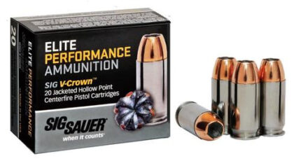 Sig Ammo 40Sw 180Gr Elite V-Crown JHP 20rd Box