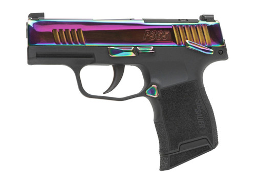 Sig Sauer P365-380 Rainbow .380 ACP, 3.1" Barrel, Optics Ready, Rainbow Titanium, 10rd Mag Sig Sauer P365-380 Rainbow .380 ACP, 3.1" Barrel, Optics Ready, Rainbow Titanium, 10rd Mag