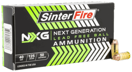SinterFire Inc Next Generation (NXG) 40 S&W 125gr, Lead Free Ball, 50rd Box