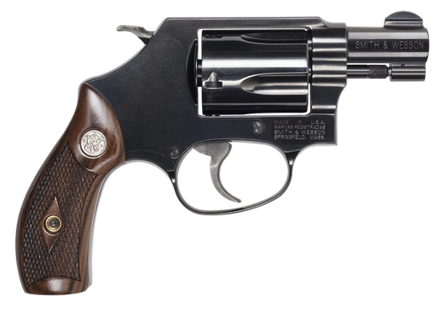 Smith & Wesson 36 J-Frame 38 Special +P, 1.88" Barrel, Blued Frame, Checkered Wood Grip, 5rd Smith & Wesson 36 J-Frame 38 Special +P, 1.88" Barrel, Blued Frame, Checkered Wood Grip, 5rd