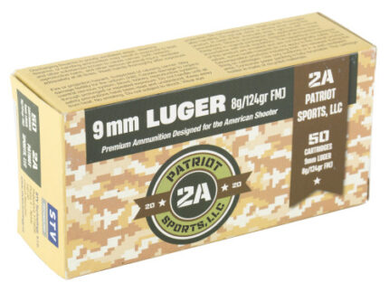 STV Technology Patriot 9mm, 124gr, Full Metal Jacket, 50rd Box