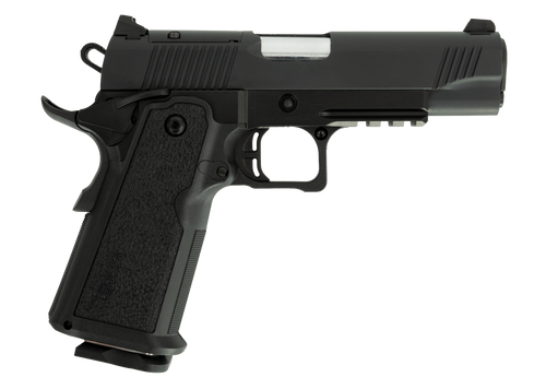 Tisas 1911 Carry DS 9mm, 4.25" Barrel, Black Cerakote, Picatinny Rail, 17rd Tisas 1911 Carry DS 9mm, 4.25" Barrel, Black Cerakote, Picatinny Rail, 17rd