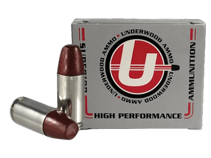 Underwood Ammo 9mm+P 147gr, Hard Cast Flat Nose, 20rd Box