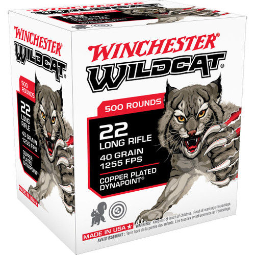 Winchester Wildcat 22 LR 40gr, Lead Round Nose, 500rd bx Winchester Wildcat 22 LR 40gr, Lead Round Nose, 500rd bx