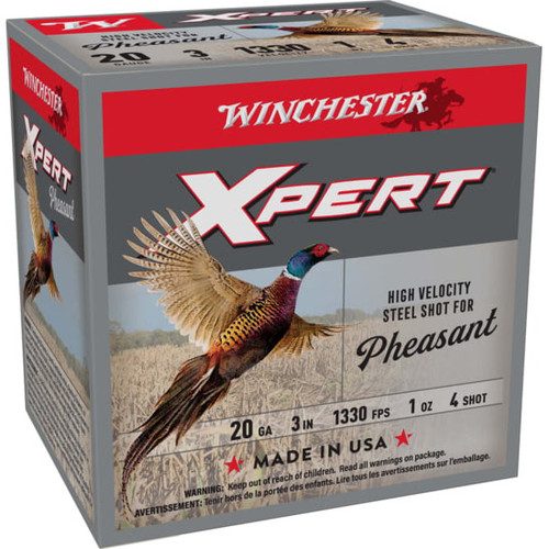 Winchester Xpert Pheasant Lead Free 20 Ga, 3", 1 oz, 4 Shot, 25rd Box Winchester Xpert Pheasant Lead Free 20 Ga, 3", 1 oz, 4 Shot, 25rd Box